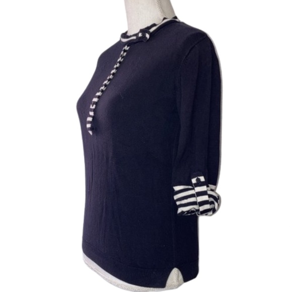 MANGO Knit top 3/4 sleeve nautical - Picture 6 of 6